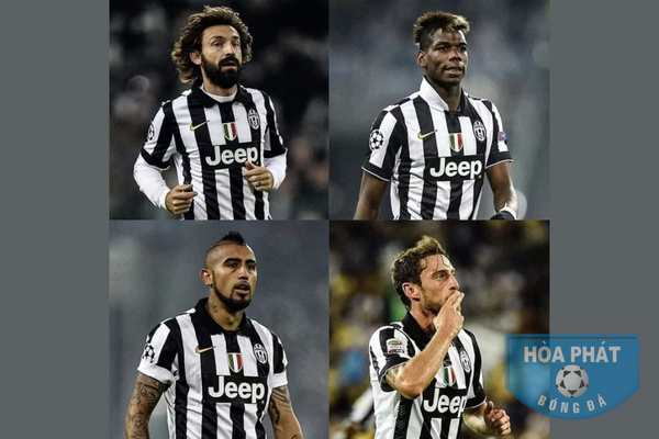 Juventus: Vidal-Pogba-Marchisio (Pirlo)
